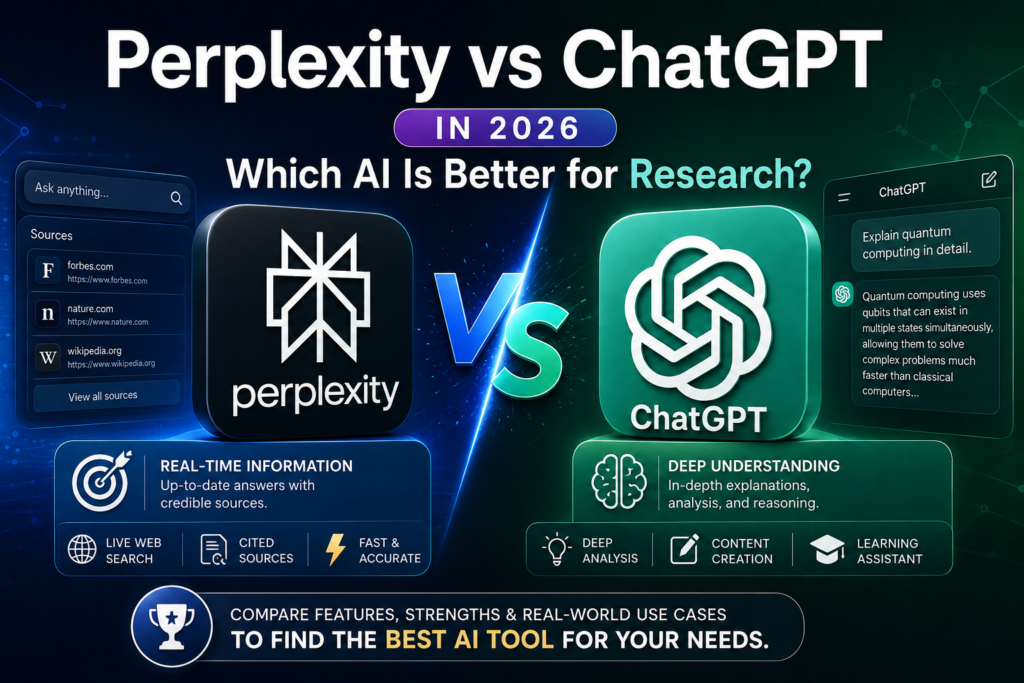 Perplexity vs ChatGPT in 2026 comparison